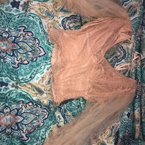 Beautiful tulle flare sleeve top